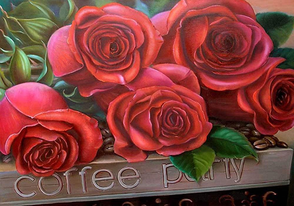 

Алмазная вышивка Алмазная Живопись Прекрасные розы, 50x35 см, Прекрасные розы