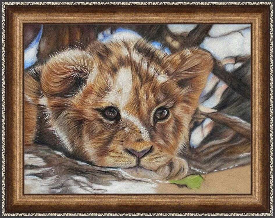 

Алмазная вышивка Алмазная Живопись Львенок, 30x40 см, Львенок