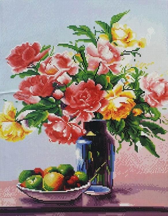 

Алмазная вышивка Painting Diamond Летний букет, 40x50 см, Летний букет