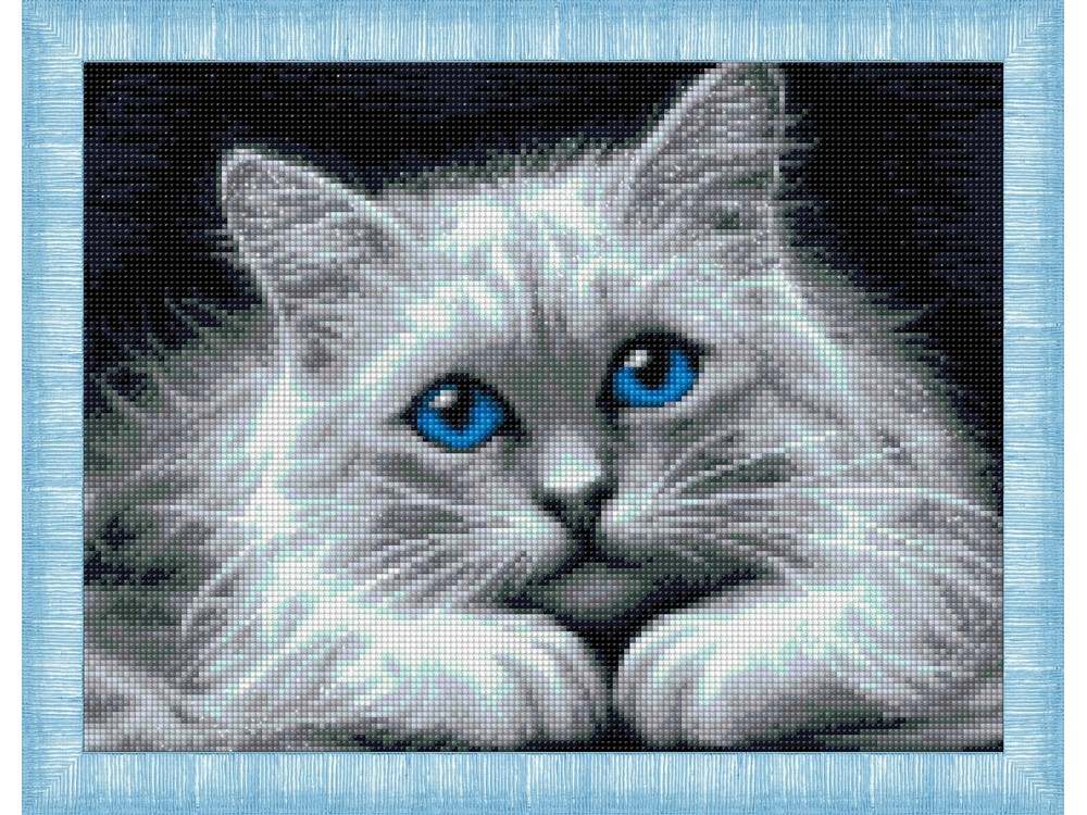 

Алмазная вышивка Алмазная Живопись Голубоглазая кошка, 30x40 см, Голубоглазая кошка