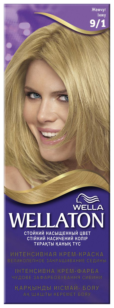 Краска для волос Wella Wellaton 9/1 жемчуг 110 мл крем краска princess essex pe10 65 10 65 светлый блондин розовый жемчуг 60 мл светлые оттенки