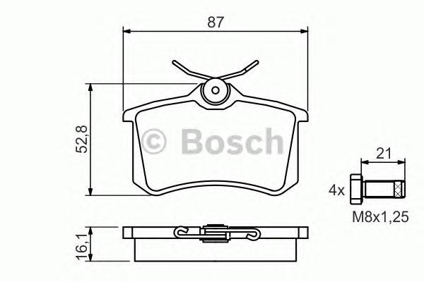 

Комплект тормозных колодок BOSCH 0986494399