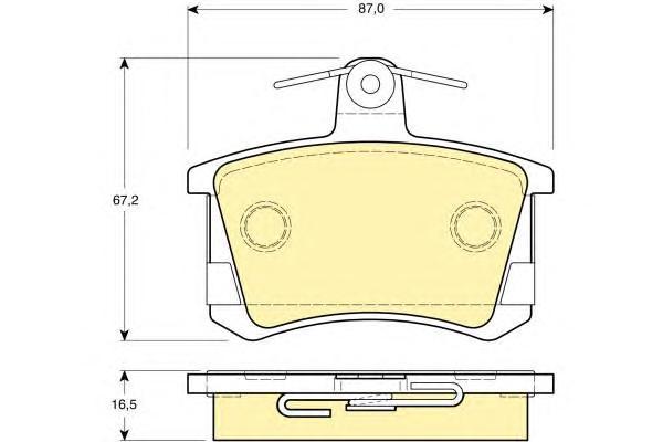 

Комплект тормозных колодок Girling 6111631