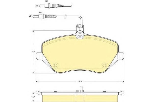 

Комплект тормозных колодок Girling 6115951