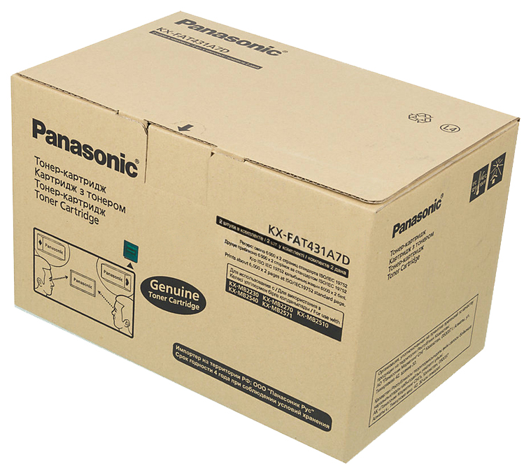 Картридж для лазерного принтера Panasonic KX-FAT431A7D, черный, оригинал
