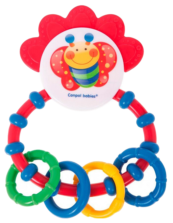 

Прорезыватель-погремушка Canpol Babies Happy garden Красный, Happy garden Красный