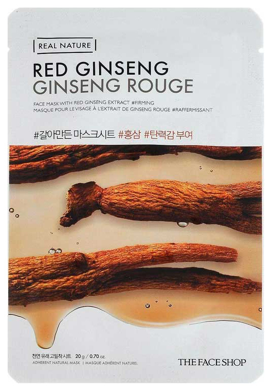 

Маска для лица The Face Shop Real Nature Red Ginseng Face Mask 20 г