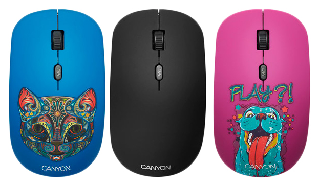 

Беспроводная мышь CANYON CND-CMSW521CD Pink/Blue, CND-CMSW521CD