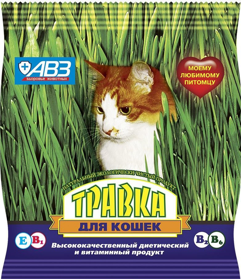 Лакомство для кошек АВЗ семена, трава, 30 г  - купить