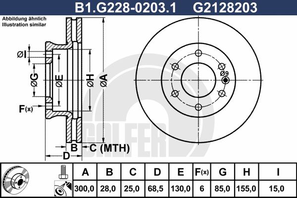 фото Тормозной диск galfer b1.g228-0203.1