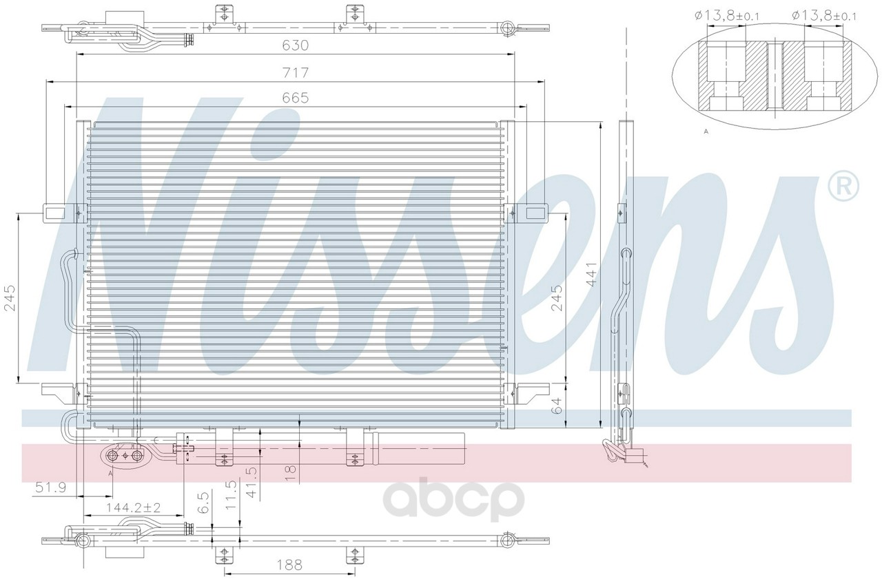 фото Радиатор кондиционера nissens для mercedes-benz w211 2.0- 63 amg/2.0-4.2 cdi 2002- 94614