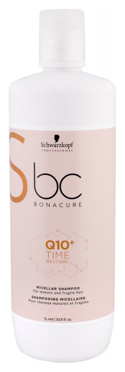 Шампунь Schwarzkopf Professional BC Bonacure Q10 Time Restore Micellar Shampoo 1000 мл sweet time professional шейк крем для ног гранат мята 200