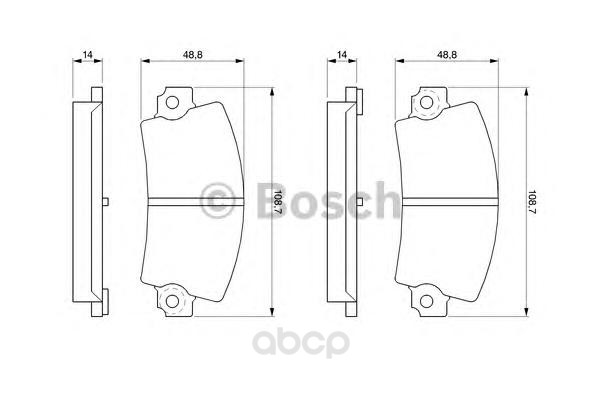 

Тормозные колодки дисковые BOSCH 0986463490