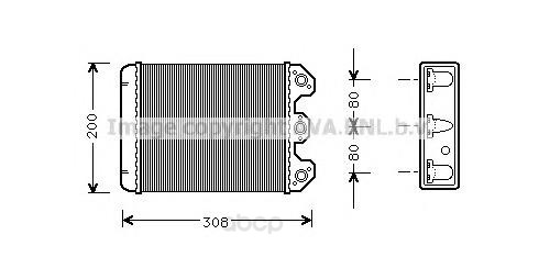 фото Pадиатор печки mb c123, s123, w123 76-85 ava ms6102