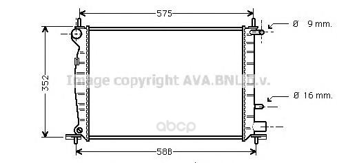 

Радиатор охлаждения двигателя Ava FD2219