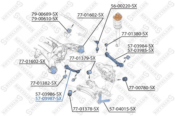 фото Рычаг подвески stellox 57-03987-sx