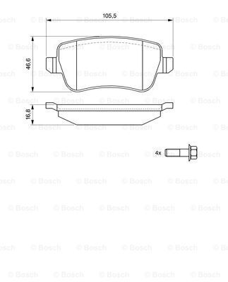 

Комплект тормозных дисковых колодок BOSCH 0 986 494 126
