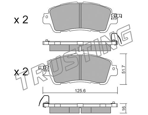 фото Комплект тормозных дисковых колодок trusting 1085.0
