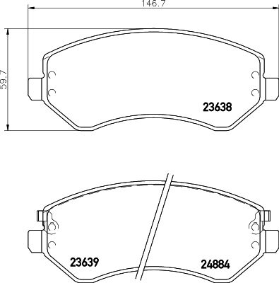 фото Комплект тормозных дисковых колодок mintex mdb2215