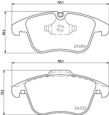 фото Комплект тормозных дисковых колодок mintex mdb2932