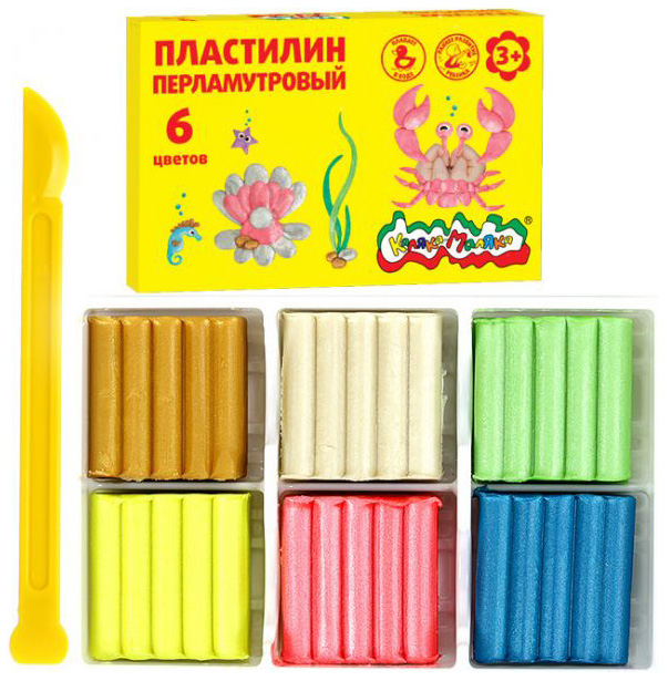 

Плавающий пластилин Каляка-Маляка перламутровый 6 цветов