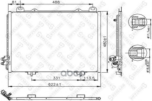 Радиатор кондиционера Stellox 1045009SX 600000197594