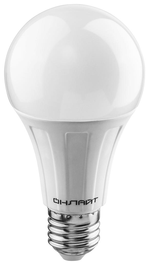 Лампа светодиодная ОНЛАЙТ 61 159, груша, 20 Вт, Е27, холодный свет 6500К, упаковка 10 шт.