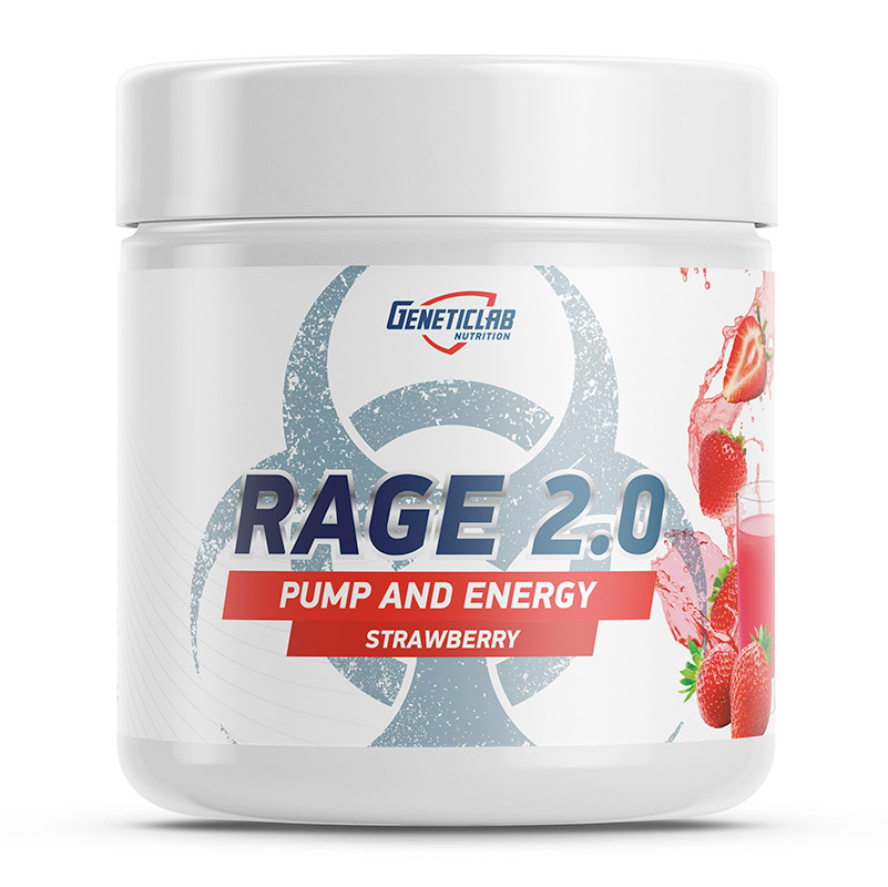 

GeneticLab Nutrition Rage 2.0 Pump And Energy 240 г (вкус: клубника), Rage 2.0 Pump And Energy