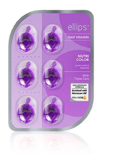 Масло Ellips Nutri Color для сохранения цвета окрашенных волос 6 капсул