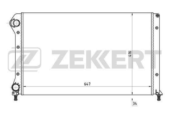 

Радиатор охлаждения двигателя ZEKKERT MK-1160