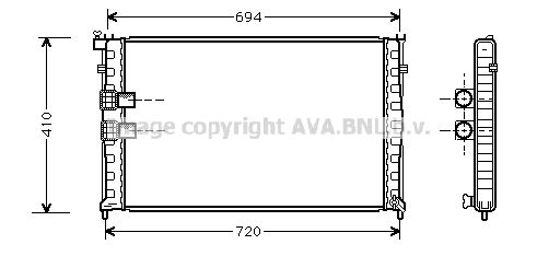 

Радиатор охлаждения двигателя AVA QUALITY COOLING PEA2176