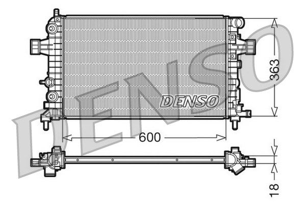 

Радиатор охлаждения двигателя DENSO DRM20101