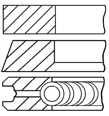 

Комплект поршневых колец GOETZE ENGINE 08-432307-00