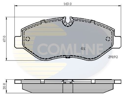 

Комплект тормозных колодок, дисковый тормоз COMLINE CBP01555