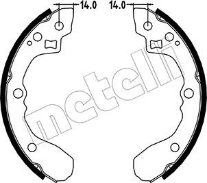 фото Комплект тормозных колодок metelli 53-0217