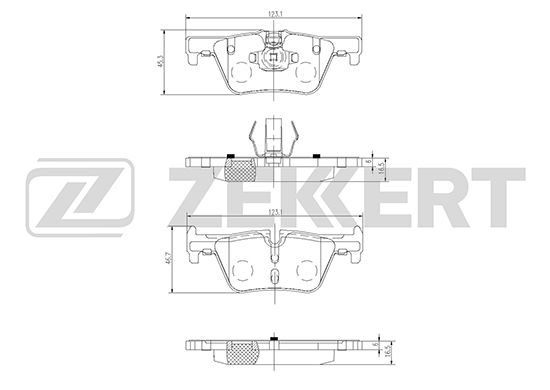 фото Комплект тормозных колодок, дисковый тормоз zekkert bs-2149