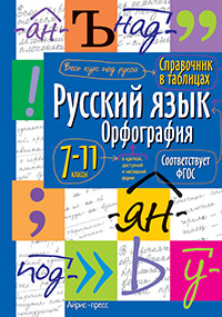 фото Справочник в таблицах, русский язык, орфография, 7-11 кл (фгос) айрис-пресс