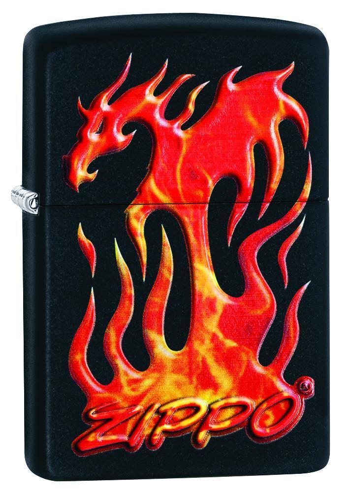 

Бензиновая зажигалка Zippo Flaming Dragon Design Black Matte, Flaming Dragon Design