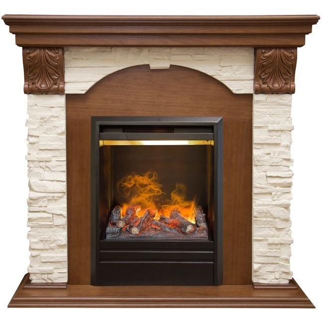 фото Электрокамин realflame dublin lux std/eug ao, сланец белый