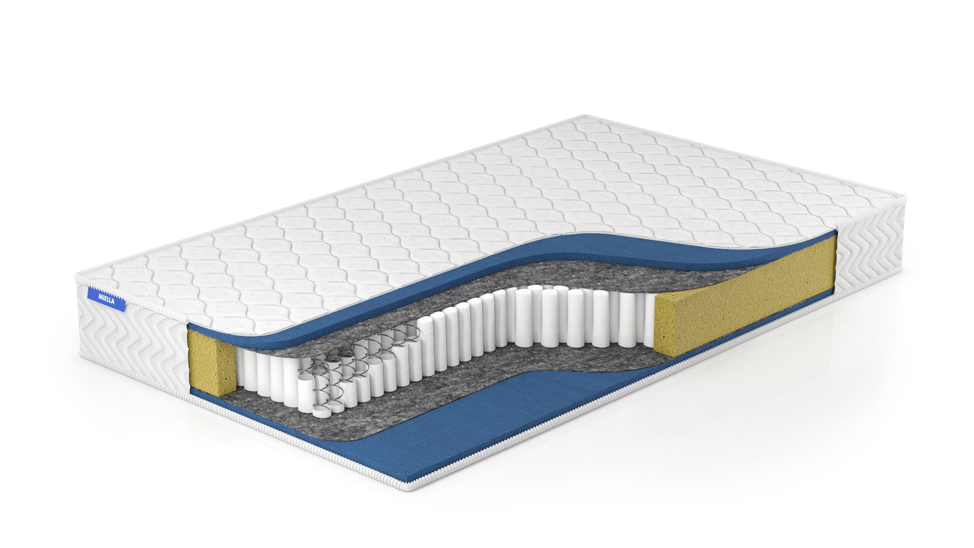 Матрас пружинный MIELLA Pena Maxi Multipoket ортопедический 200x190 см белый