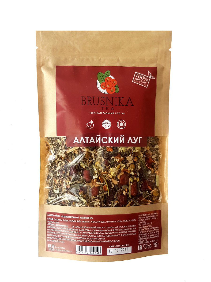 

Чай цветочно-травяной Brusnika tea алтайский луг