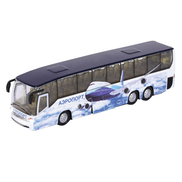 Автобус Технопарк аэропорт, инерционный, металлический со светом и звуком