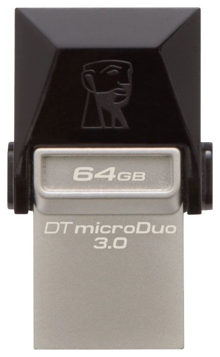 

Флешка Kingston DataTraveler microDuo 64ГБ Grey/Black (DTDUO3/64GB), DataTraveler microDuo