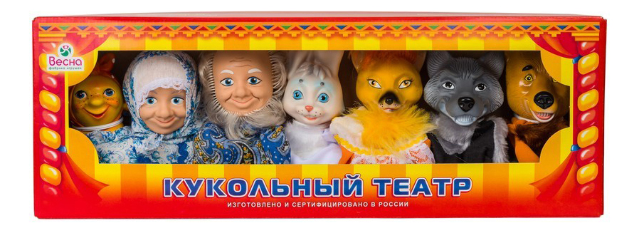 Кукольный театр по сказкам набор 3 набор кукол на руку для детского театра roba 6 штук