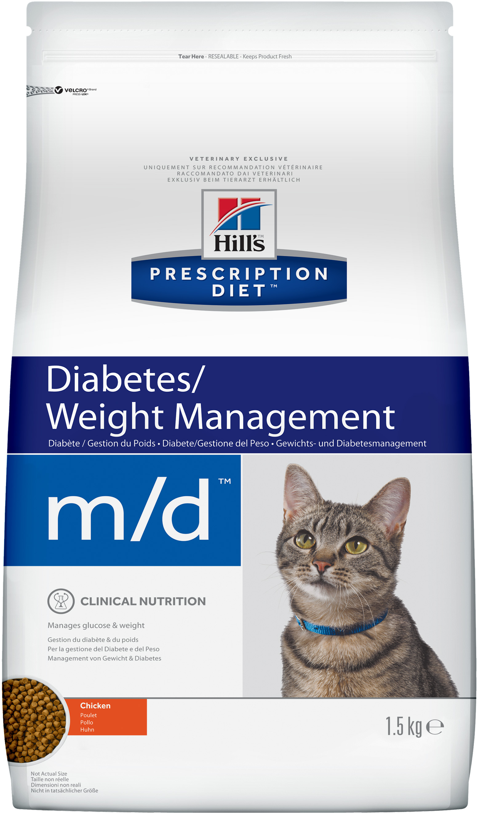 фото Сухой корм для кошек hill's prescription diet digestive/weight management, курица, 1,5кг