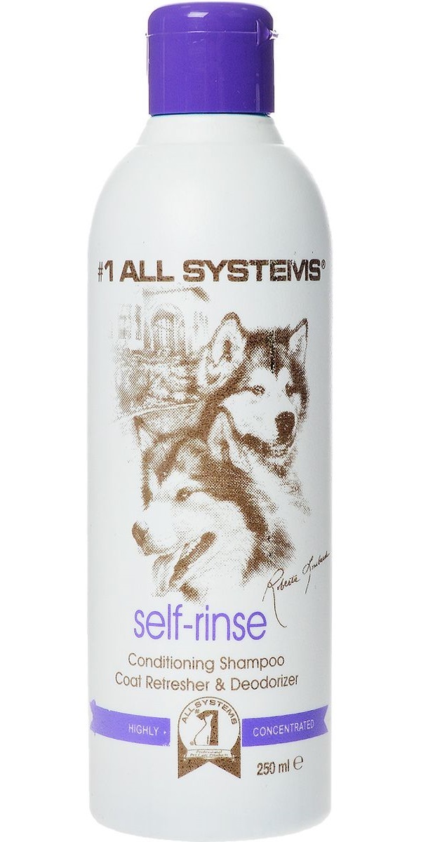 фото Шампунь для кошек и собак 1 all systems self-rinse conditioning, без смывания, 250 мл