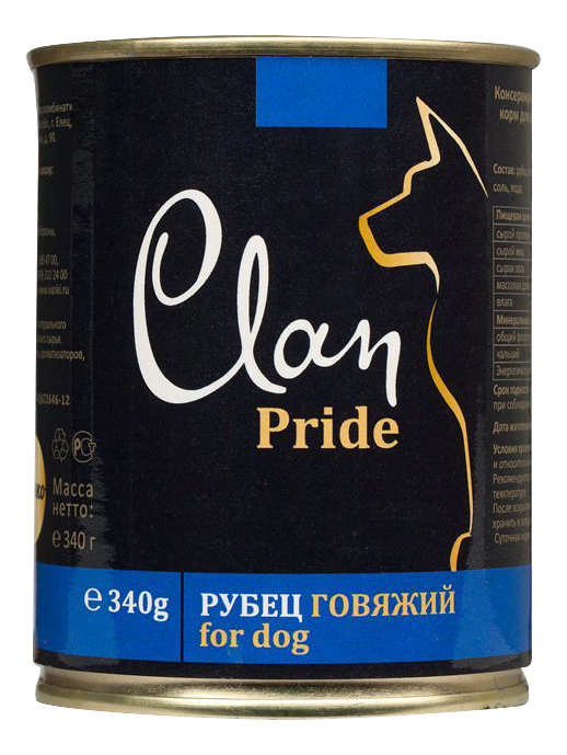 фото Консервы для собак clan pride, рубец говяжий, 340г