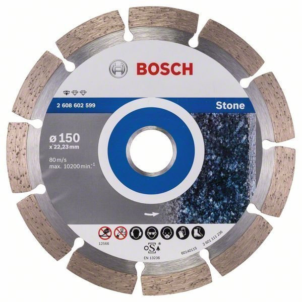 Диск отрезной алмазный Bosch Stf Stone150-22,23 2608602599