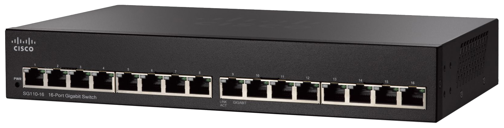 фото Коммутатор cisco 100 series sg110-16-eu black