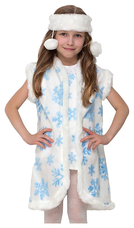 фото Карнавальный костюм бока снежинка, цв. белый р.104